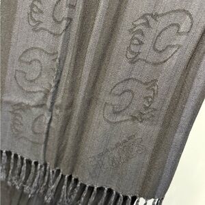 Calgary Flames Patterned Scarf with Fringe